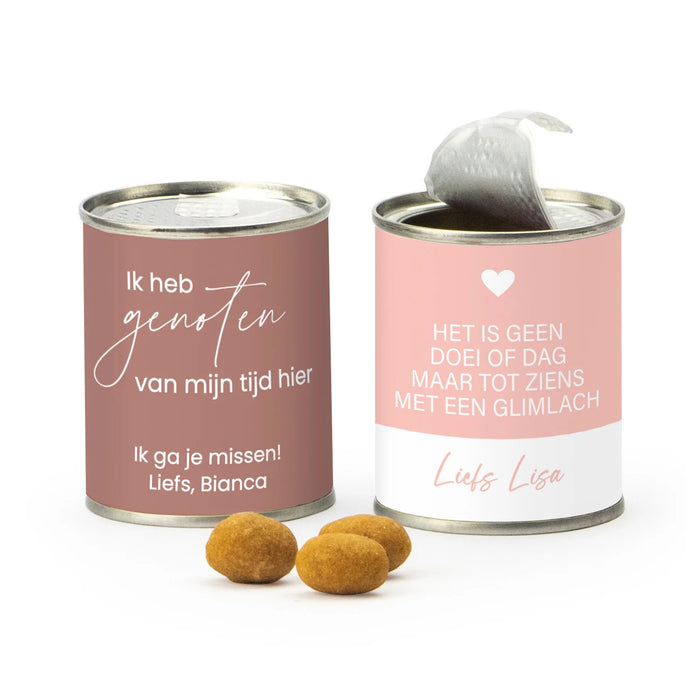 Blikje Borrelnootjes - Afscheid Collega's Blikje Borrelnootjes - Afscheid Collega's