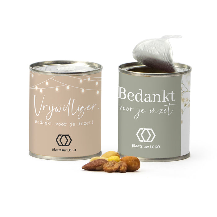Blikje cocktailmix met logo - Vrijwilliger Blikje cocktailmix met logo - Vrijwilliger