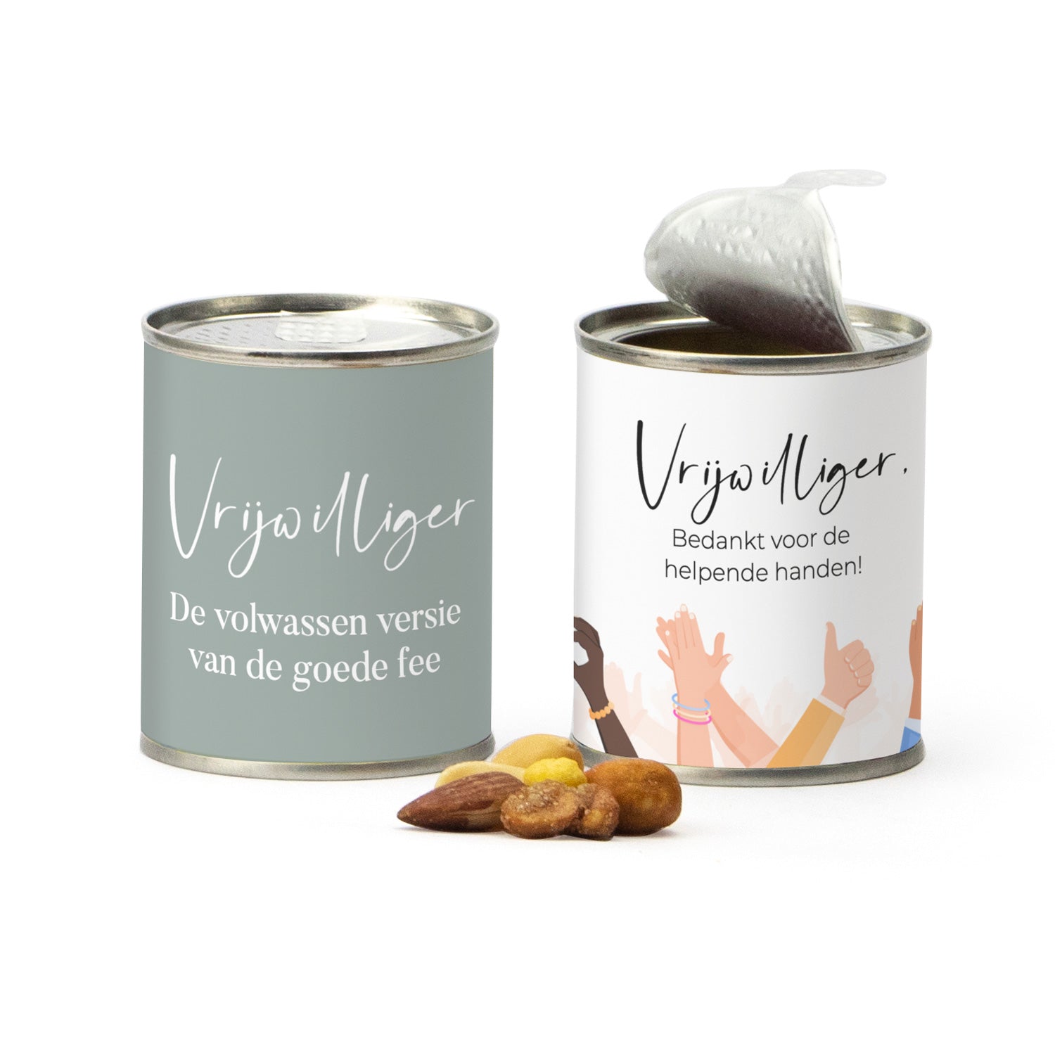 Blikje cocktailmix met logo - Vrijwilliger - Bedankjes.nl