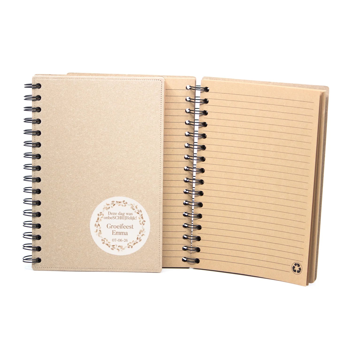 A5 Notitieboek gerecycled met ringband - communie meisjes - Bedankjes.nl