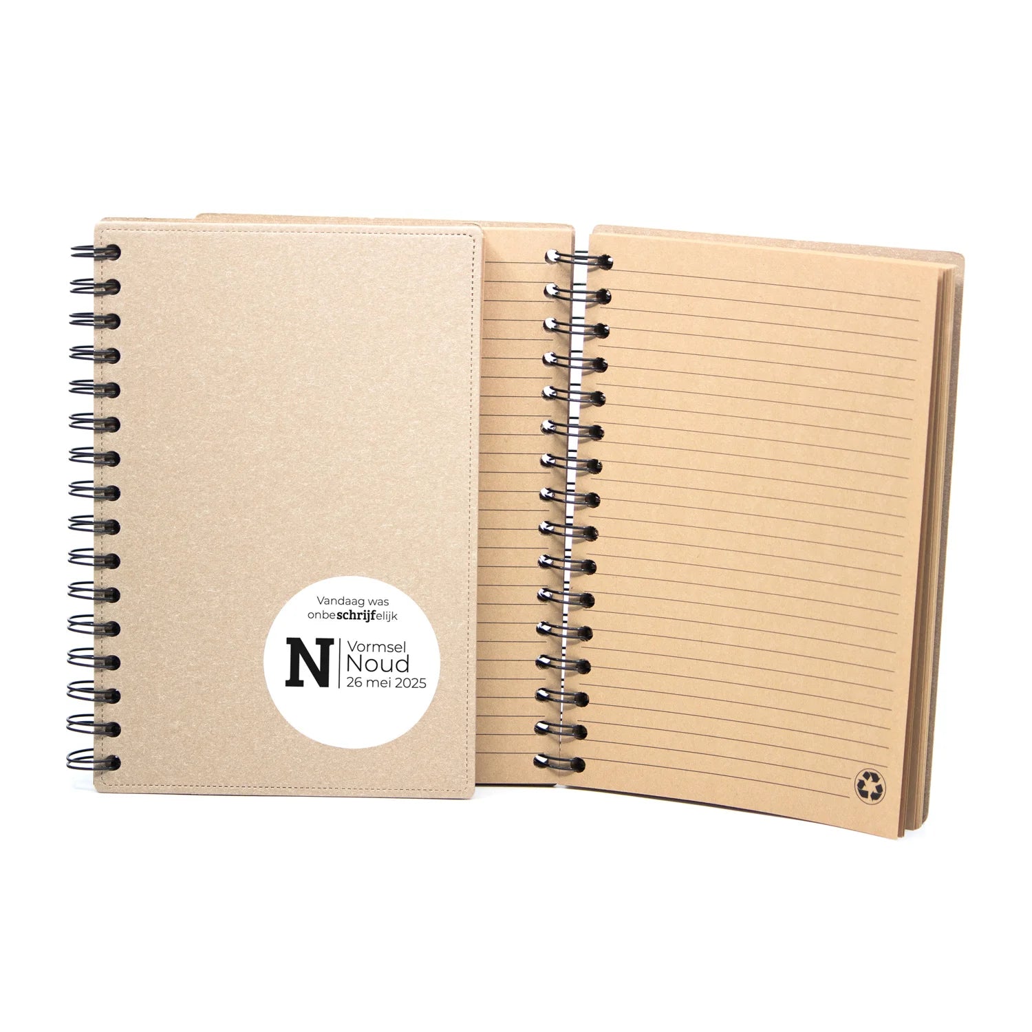 A5 Notitieboek gerecycled met ringband - communie jongens - Bedankjes.nl