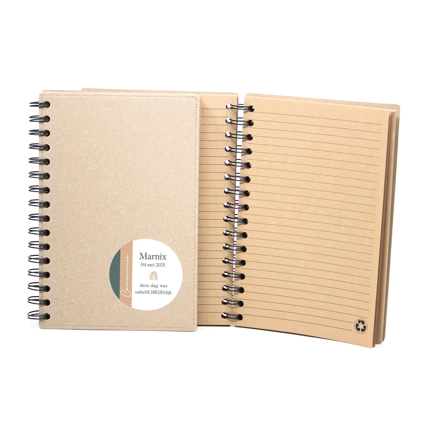 A5 Notitieboek gerecycled met ringband - communie jongens - Bedankjes.nl