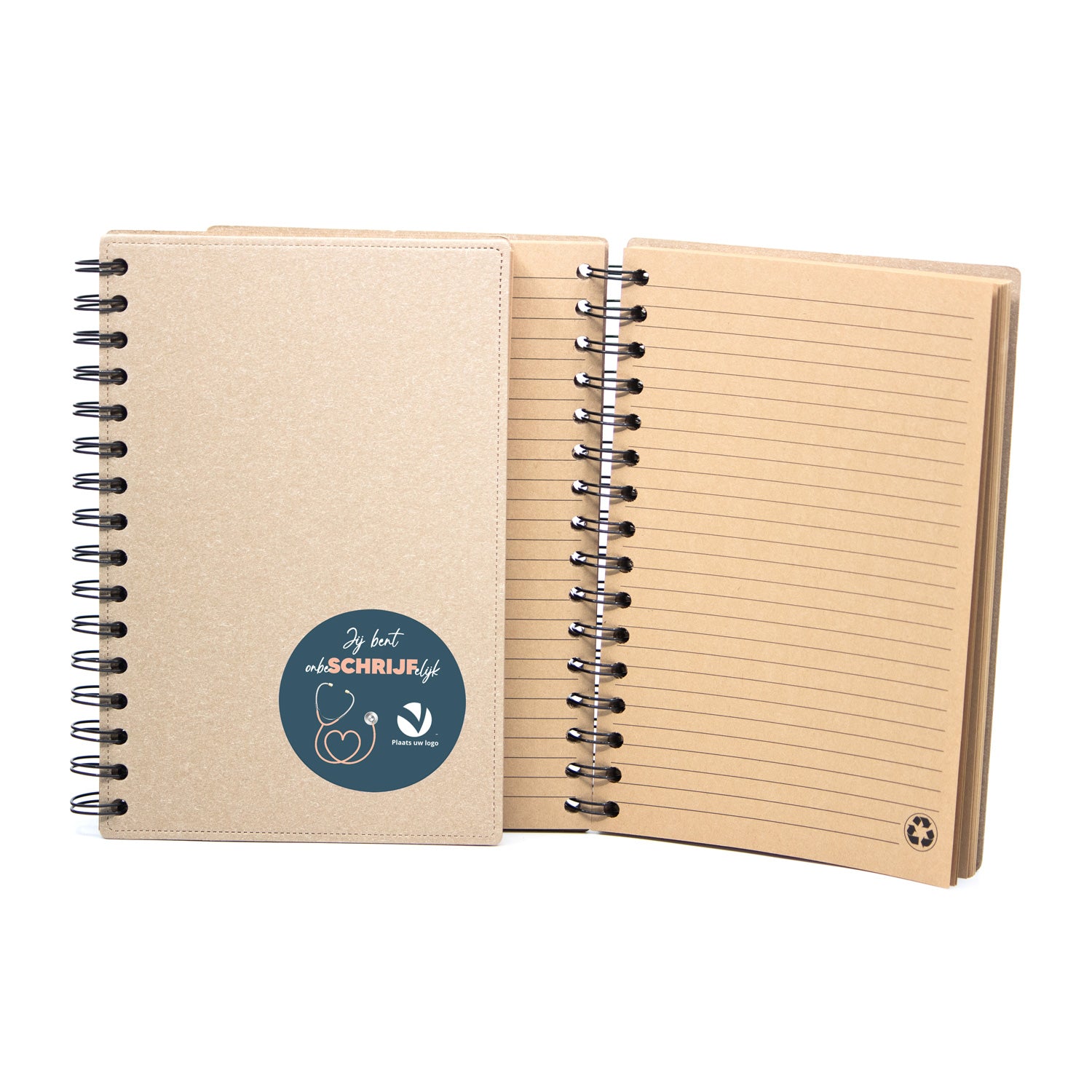 A5 Notitieboek gerecycled met ringband - verpleging - Bedankjes.nl