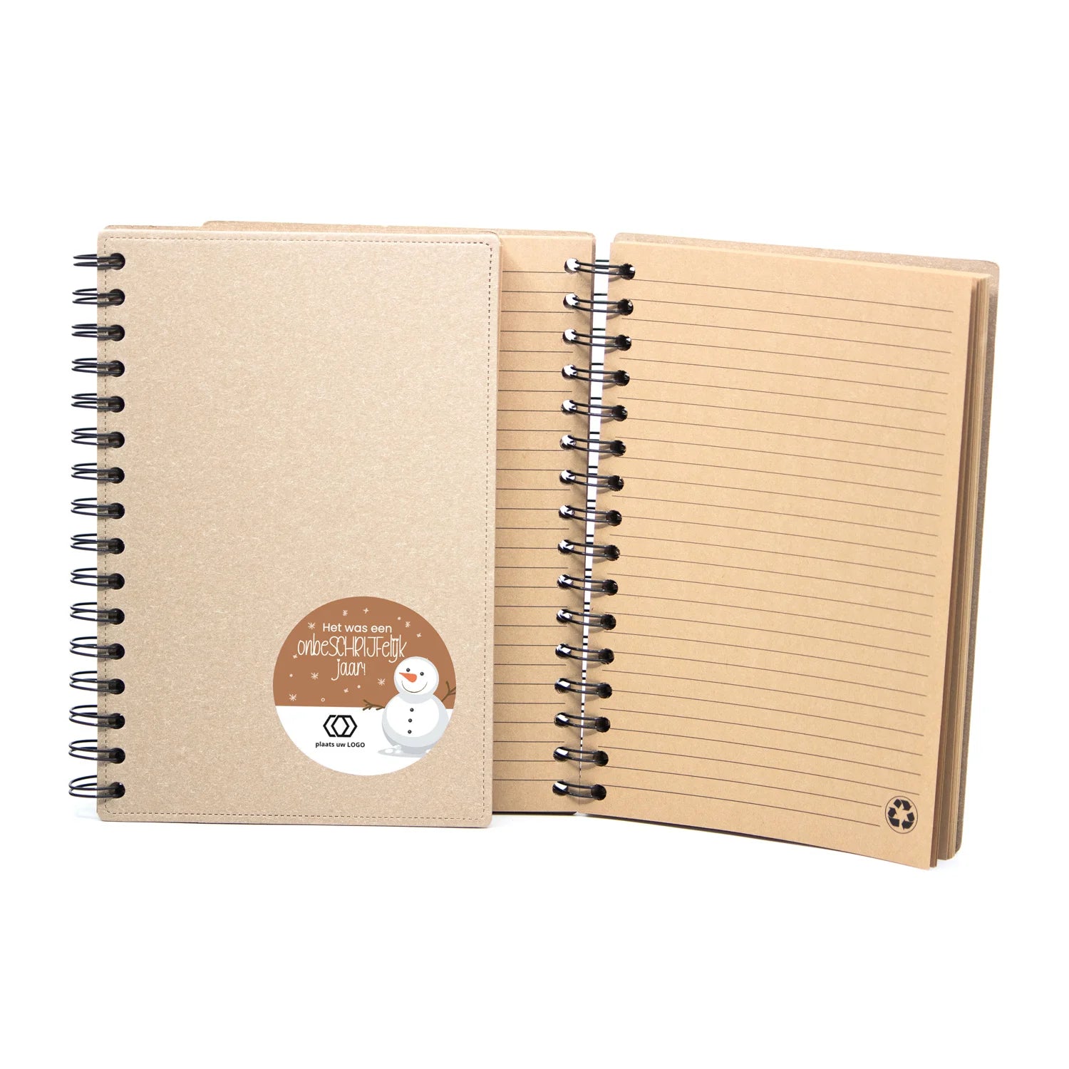 Duurzaam notitieboek met eigen logo - Kerst - Bedankjes.nl