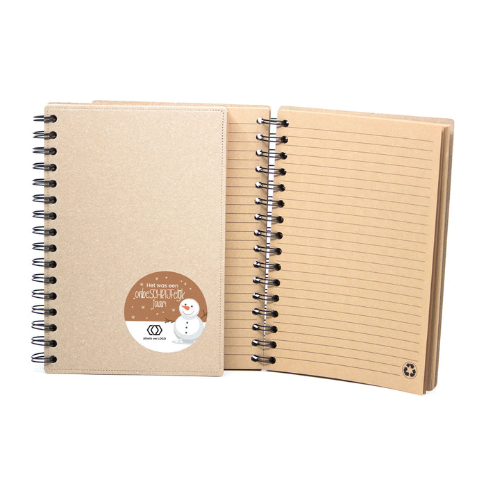 Duurzaam notitieboek met eigen logo - Kerst Duurzaam notitieboek met eigen logo - Kerst