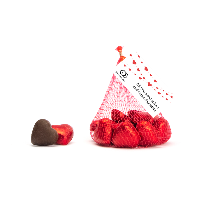 Chocolade hartjes met kaartje - Vrijwilliger Chocolade hartjes met kaartje - Vrijwilliger