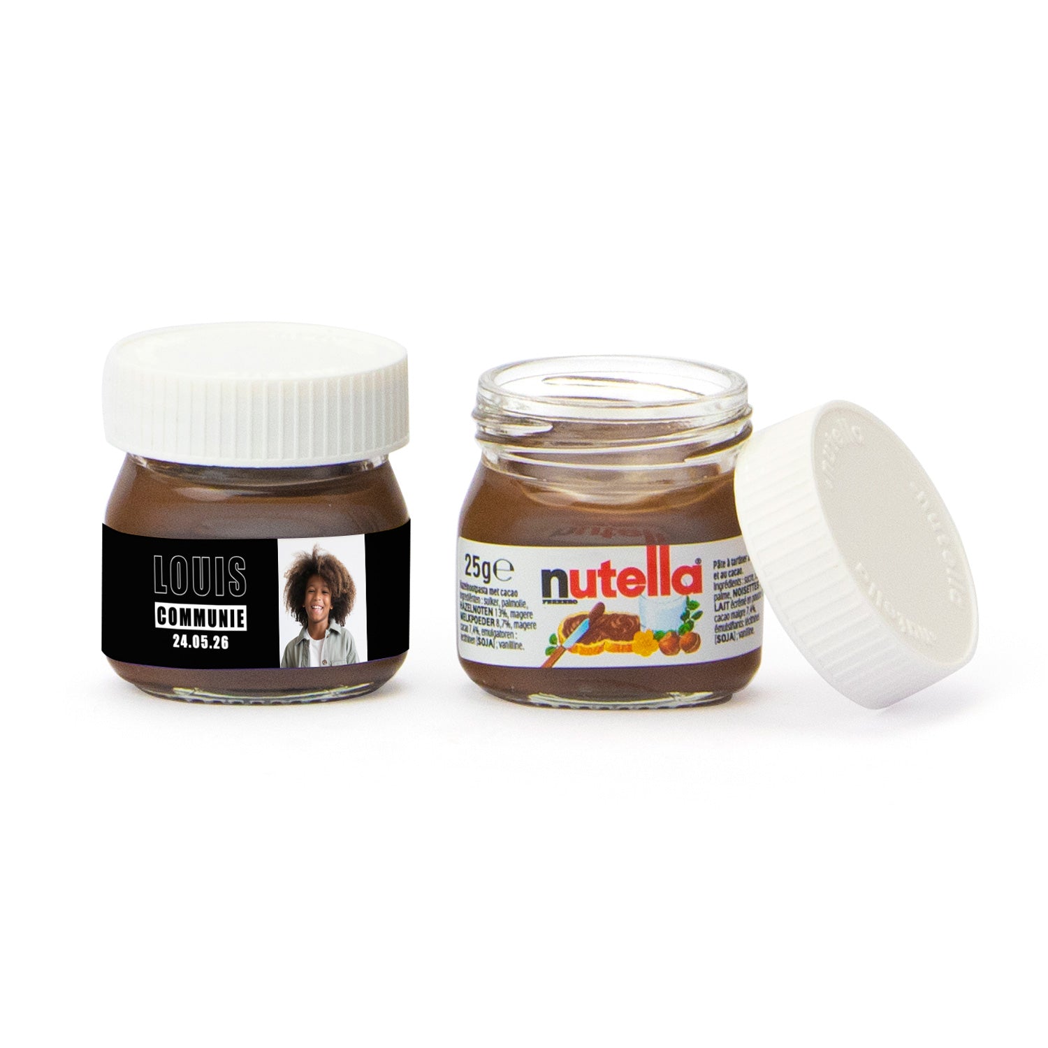 Mini potje nutella - Communie jongens - Bedankjes.nl