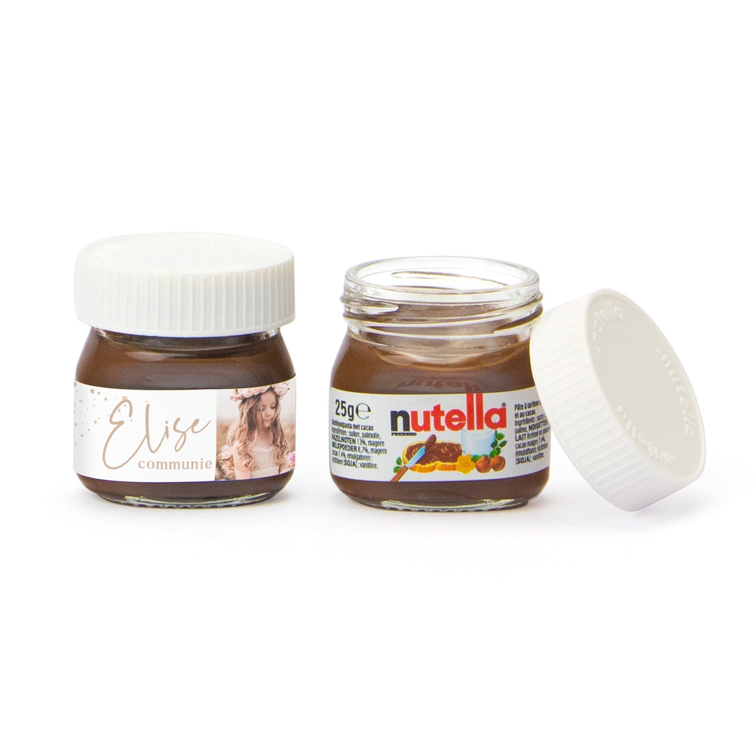 Mini potje nutella - Communie meisjes - Bedankjes.nl