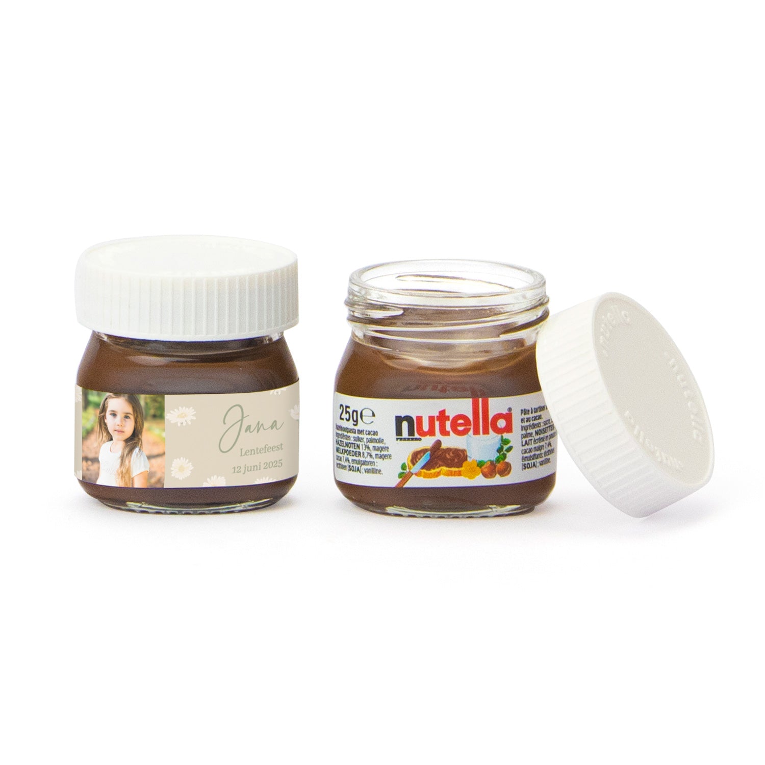 Mini potje nutella - Communie meisjes - Bedankjes.nl
