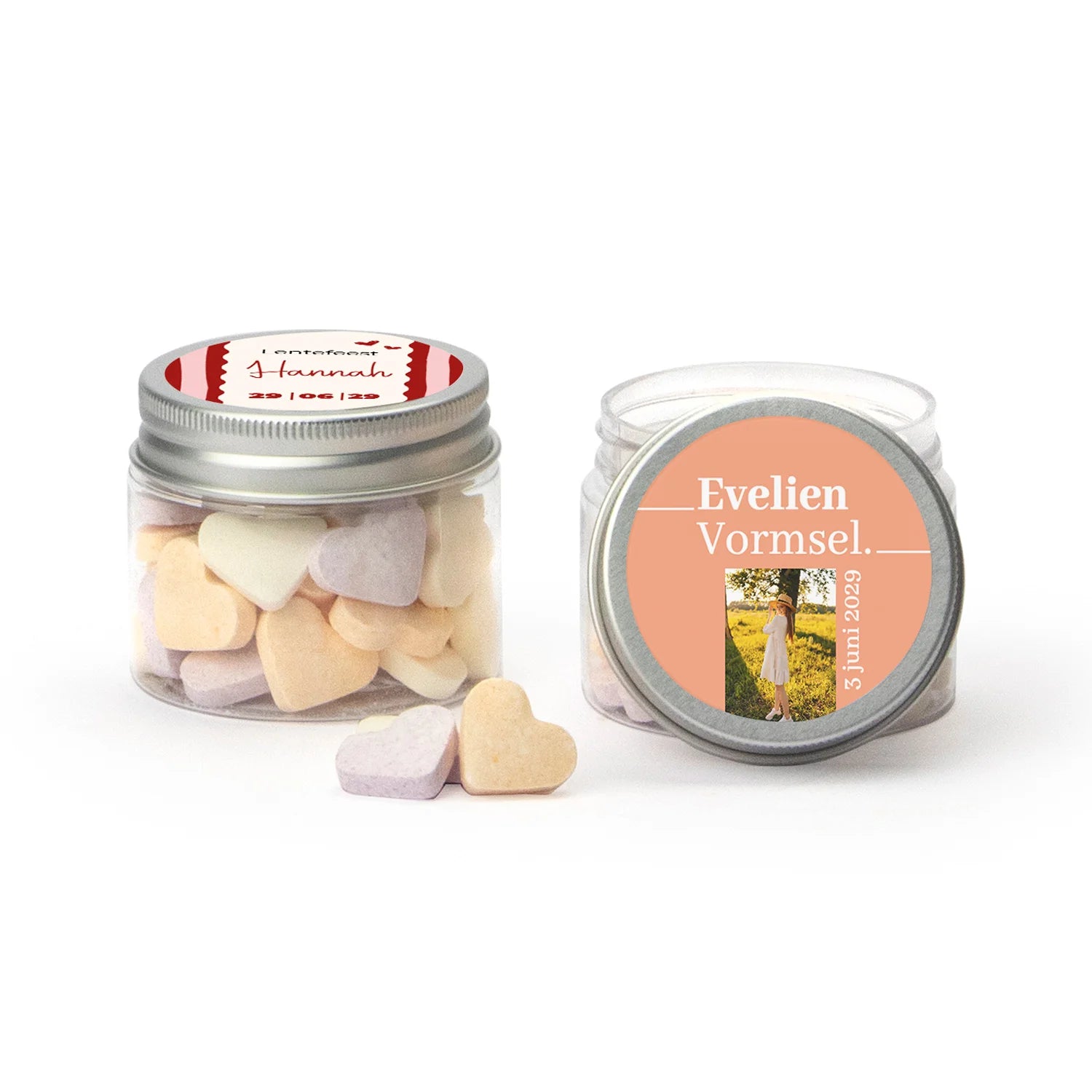 Mini potje met snoepjes - Communie meisjes