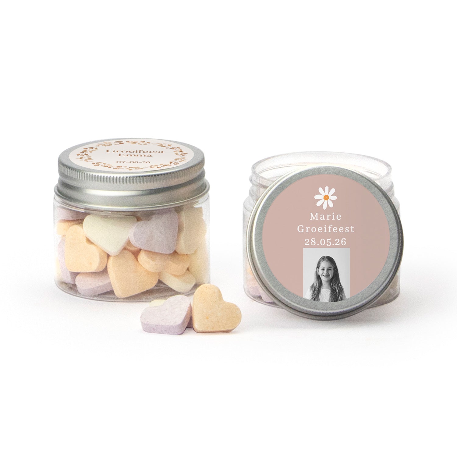 Mini potje met snoepjes - Communie meisjes - Bedankjes.nl