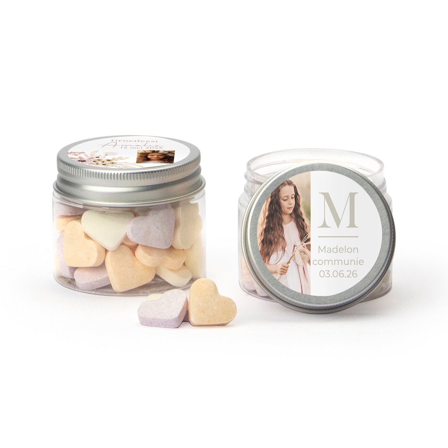 Mini potje met snoepjes - Communie meisjes - Bedankjes.nl