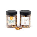 Potje met verse notenmix en bedrukt etiket - Zakelijk