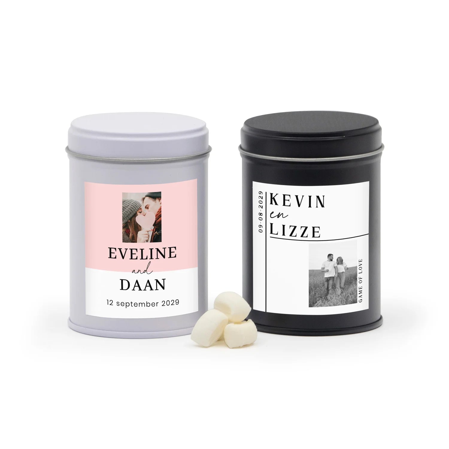 Blik met eigen etiket - Trouwen - Bedankjes.nl