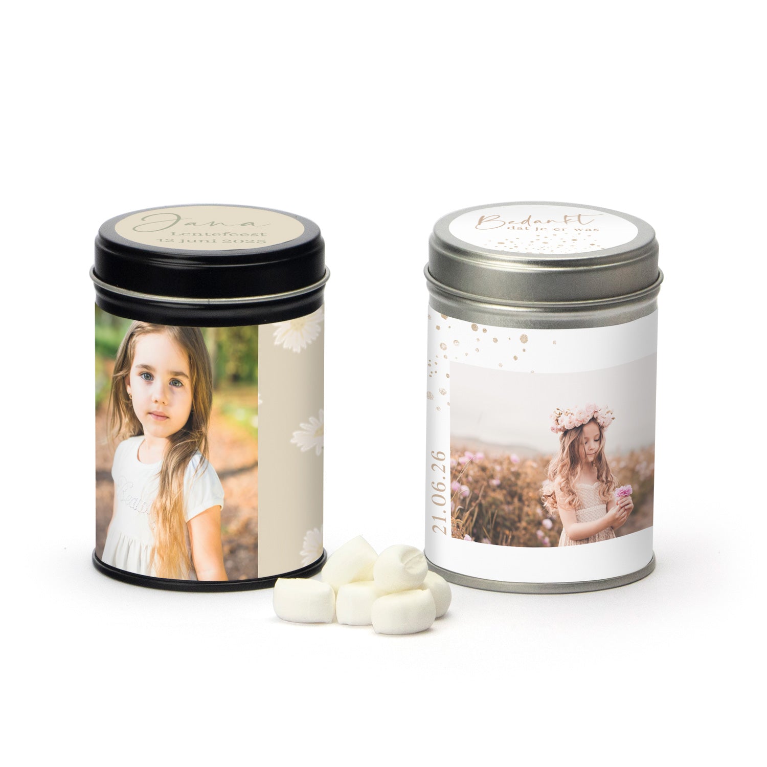 Blik met snoep - Communie meisje - Bedankjes.nl