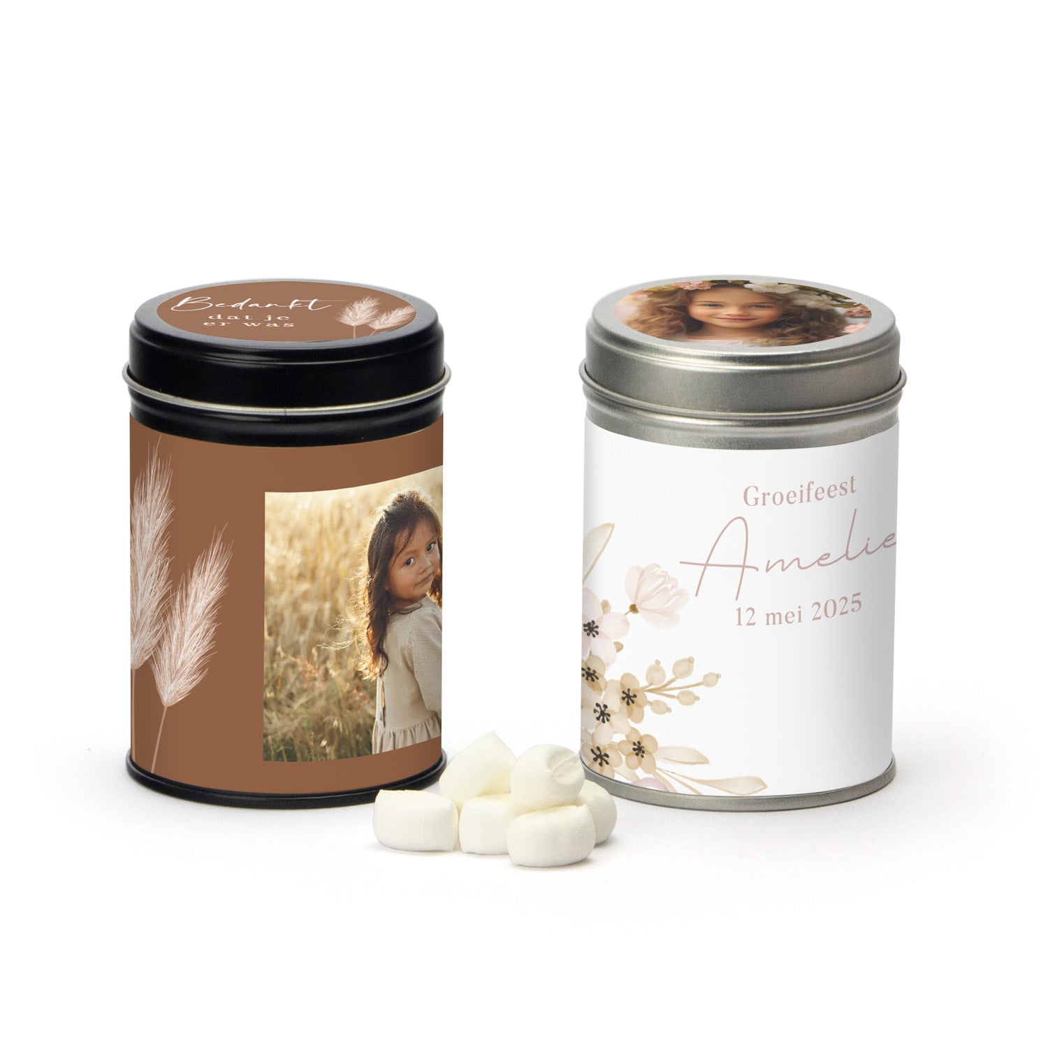 Blik met snoep - Communie meisje - Bedankjes.nl