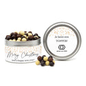 Rond blik met snoep en eigen etiket - Kerst - Bedankjes.nl