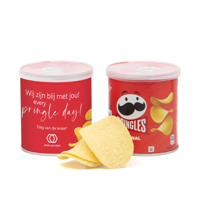 Pringles chipsblikje met eigen wikkel 40 gram - Leraar Pringles chipsblikje met eigen wikkel 40 gram - Leraar