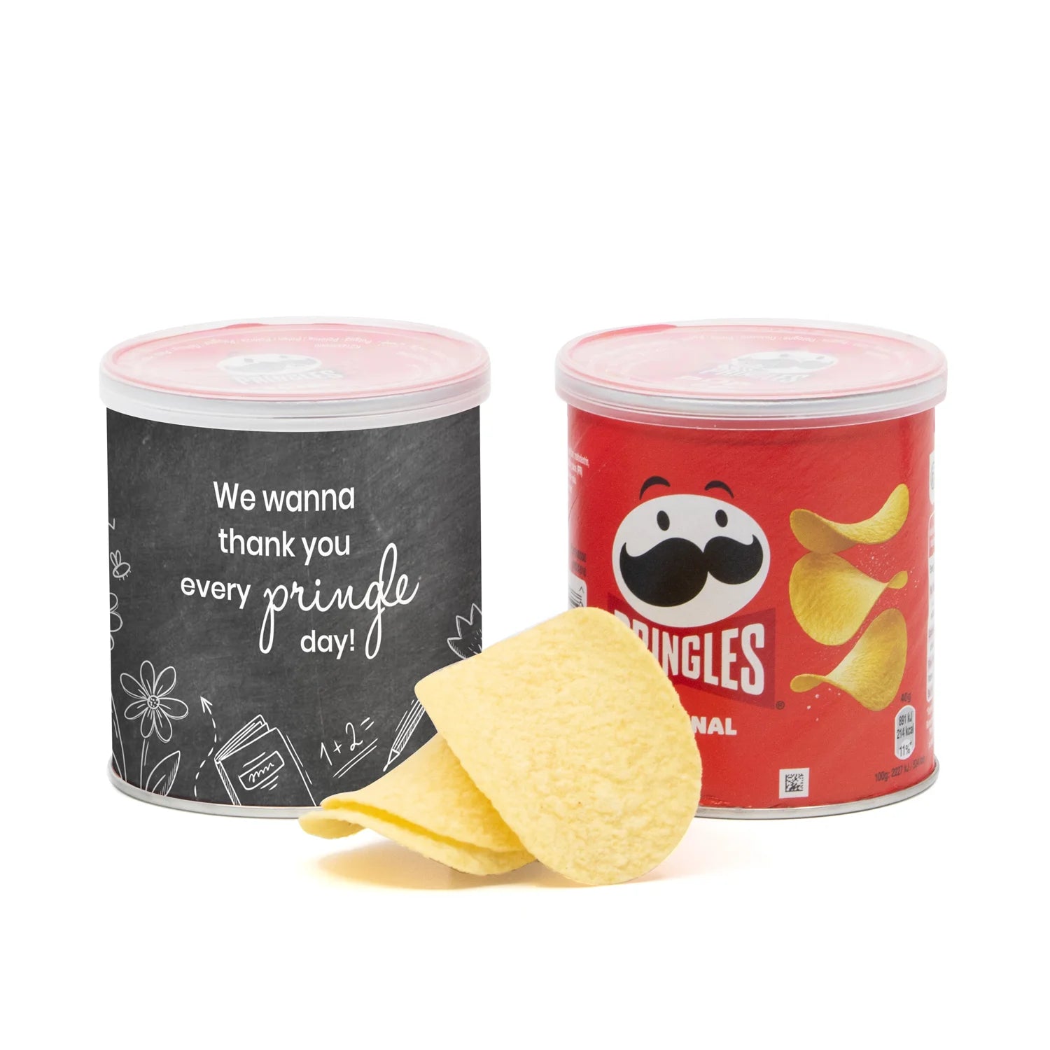 Pringles chipsblikje met eigen wikkel 40 gram - Leraar - Bedankjes.nl