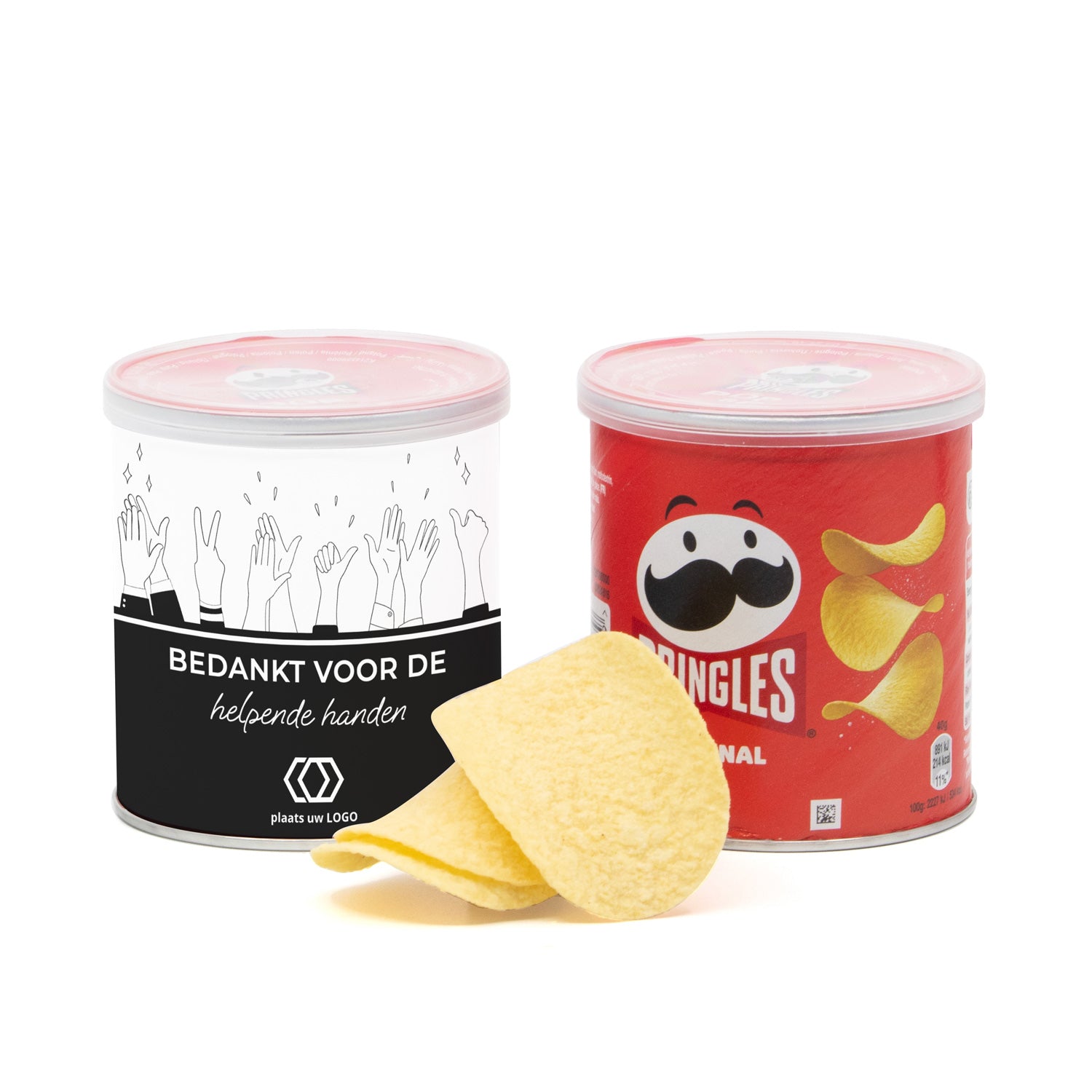 Pringles chipsblikje met eigen wikkel 40 gram - Zakelijk - Bedankjes.nl