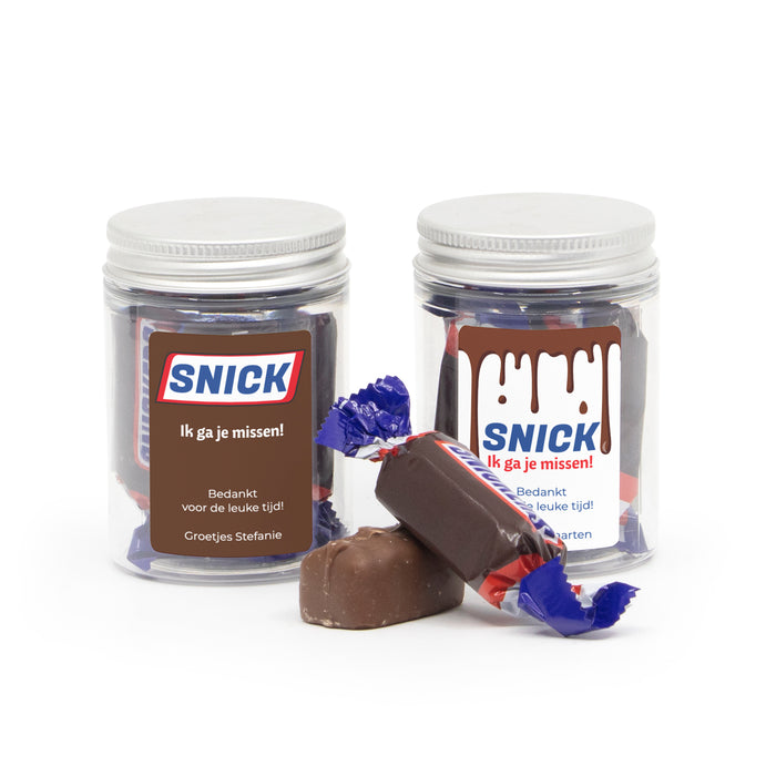 Snick! Ik ga ervandoor kunststof potje - Afscheid collega Snick! Ik ga ervandoor kunststof potje - Afscheid collega