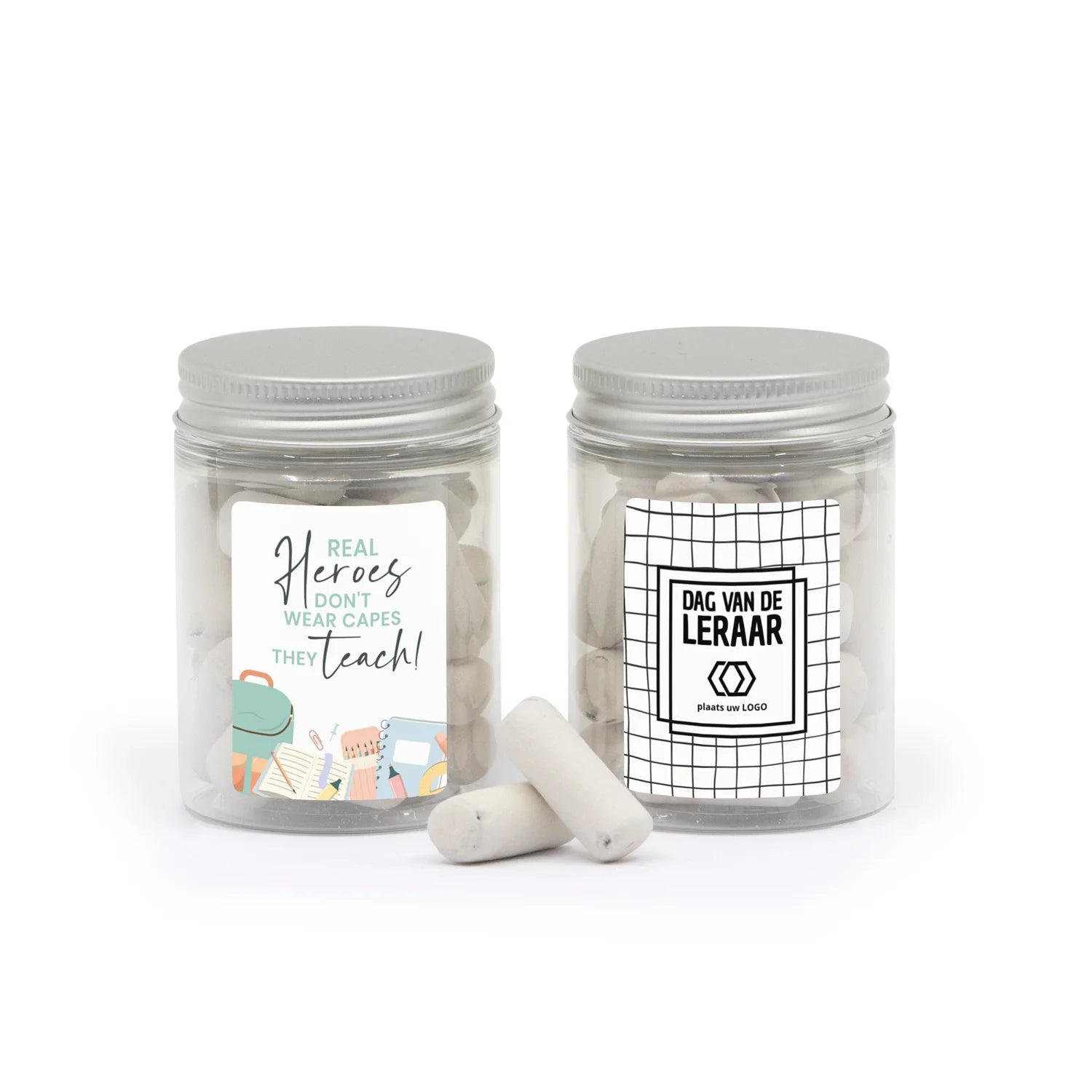 Potje snoepjes met eigen etiket - Leraar - Bedankjes.nl