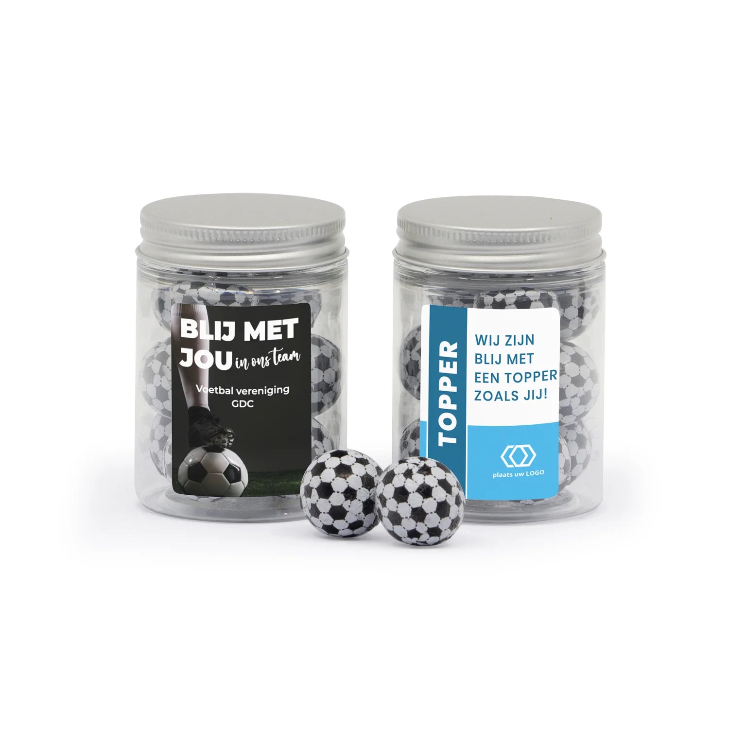 Potje voetballen met eigen etiket - Zakelijk - Bedankjes.nl