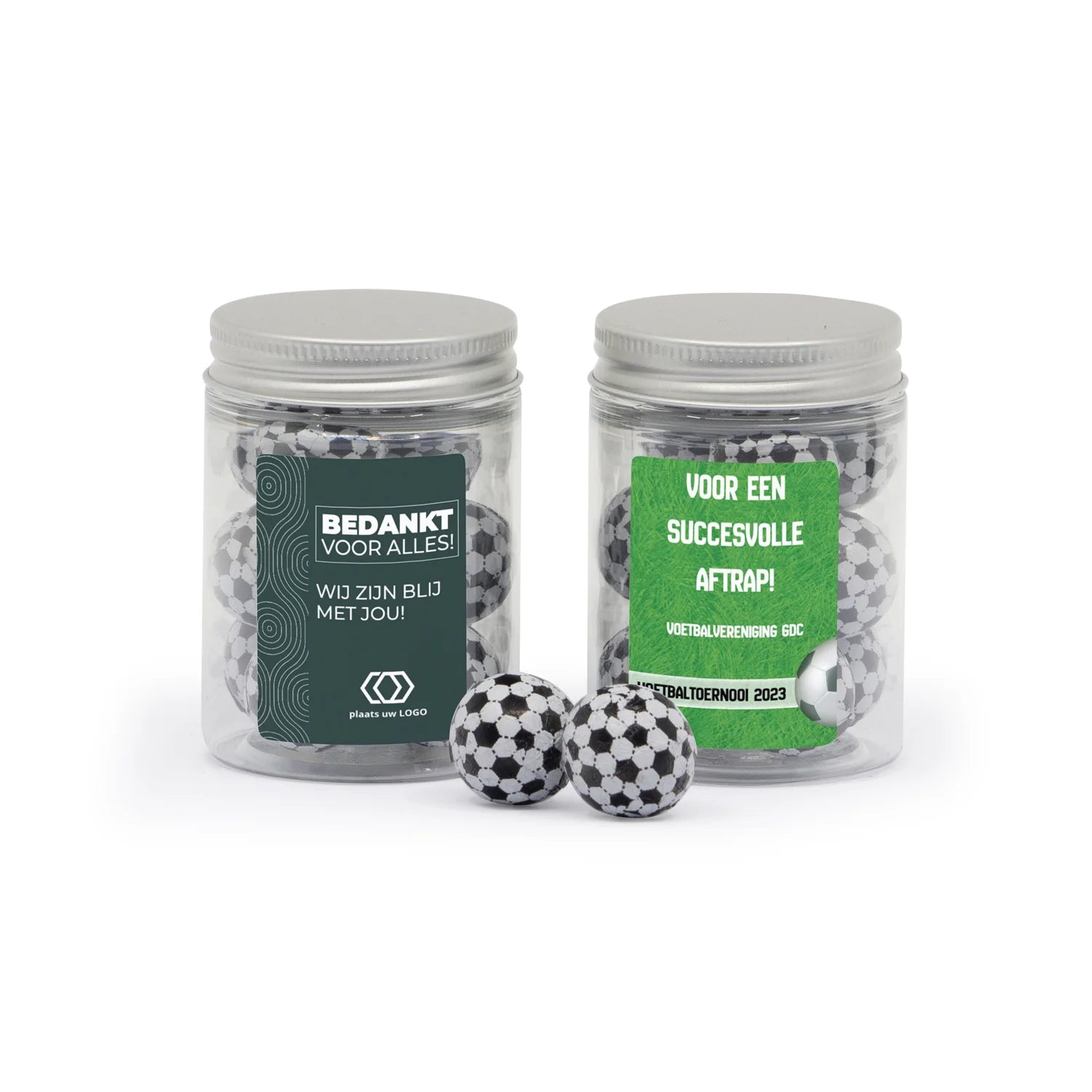 Potje voetballen met eigen etiket - Zakelijk - Bedankjes.nl