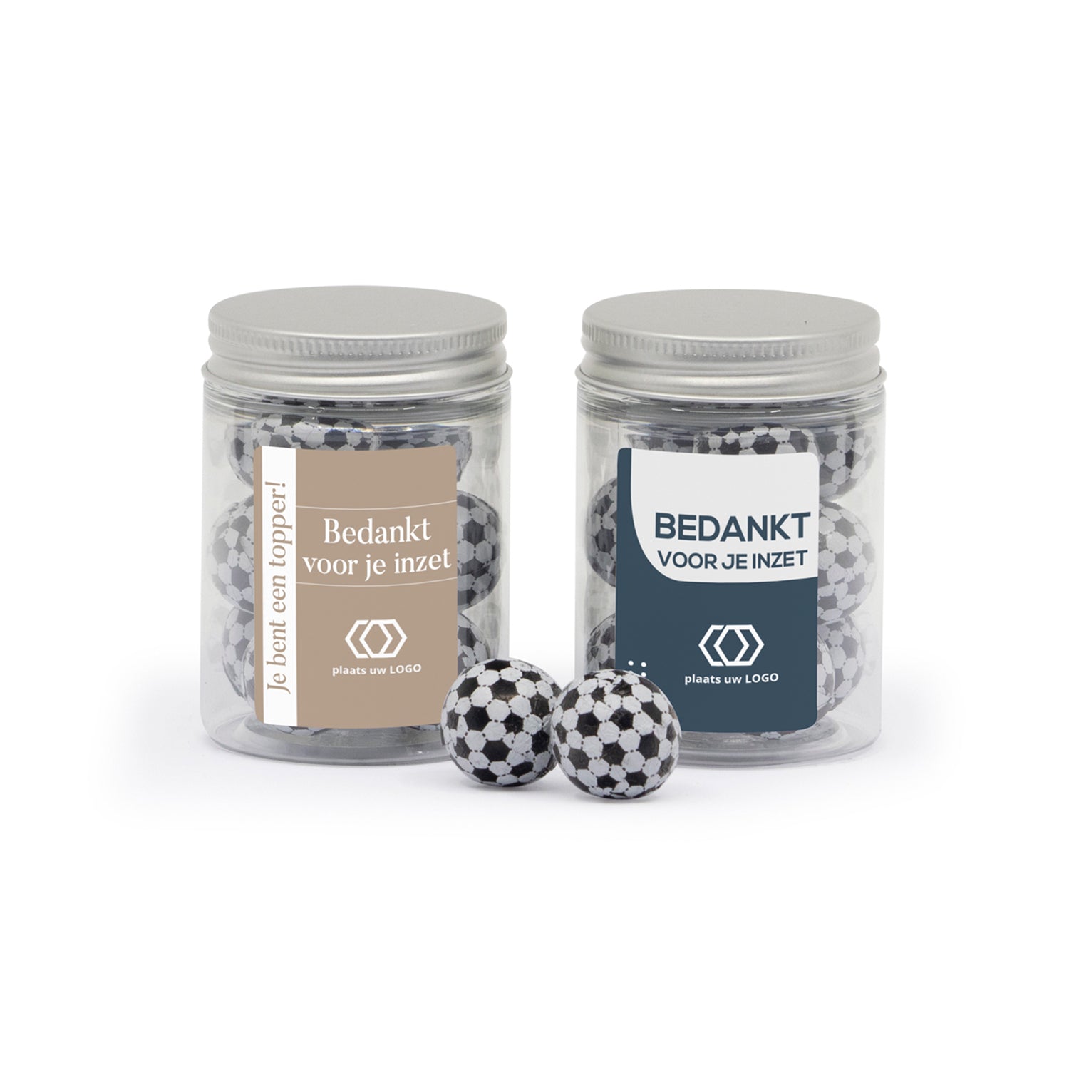 Potje voetballen met eigen etiket - Zakelijk - Bedankjes.nl