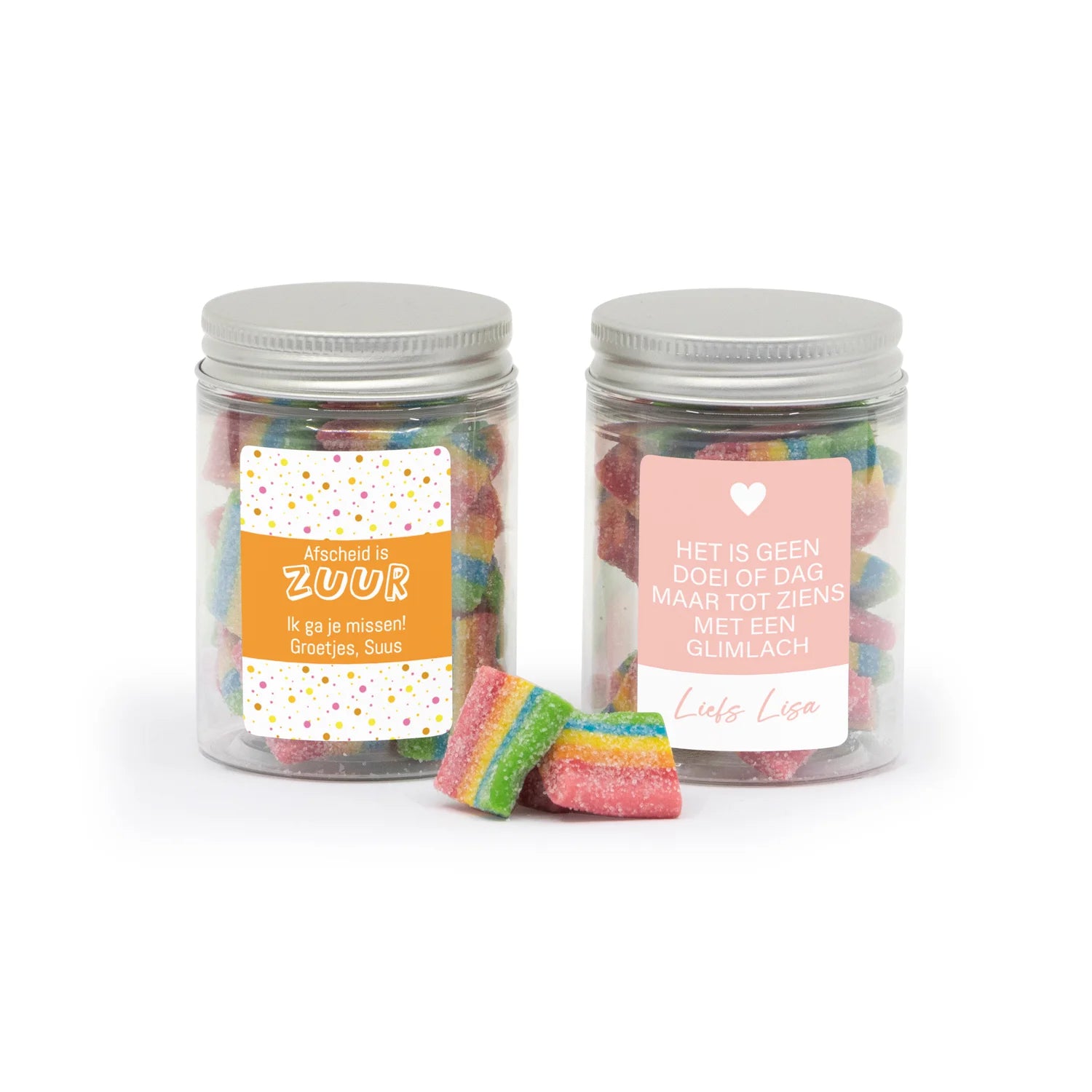 Afscheid nemen is zuur kunststof potje - Afscheid collega - Bedankjes.nl