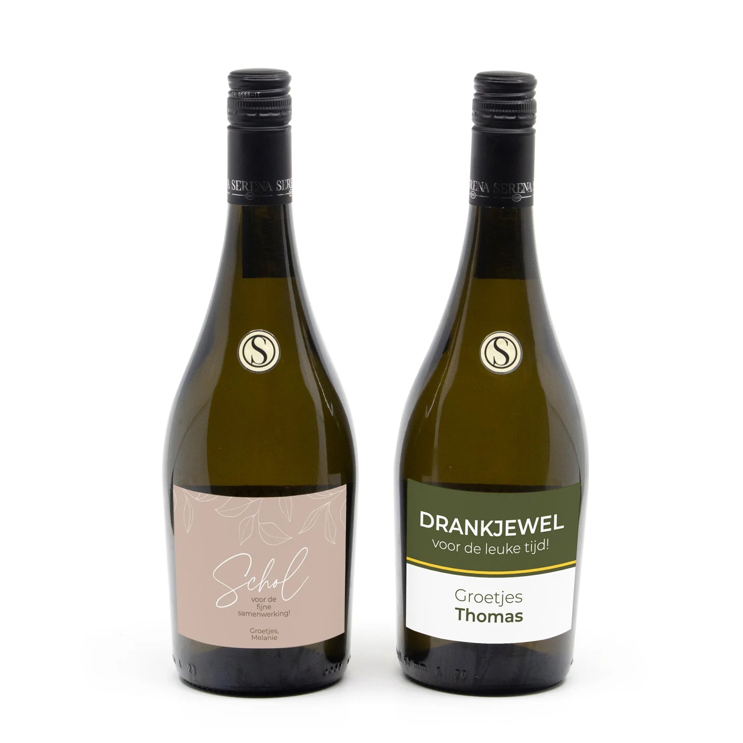 Fles Prosecco met persoonlijk etiket - Afscheid Collega's - Bedankjes.nl