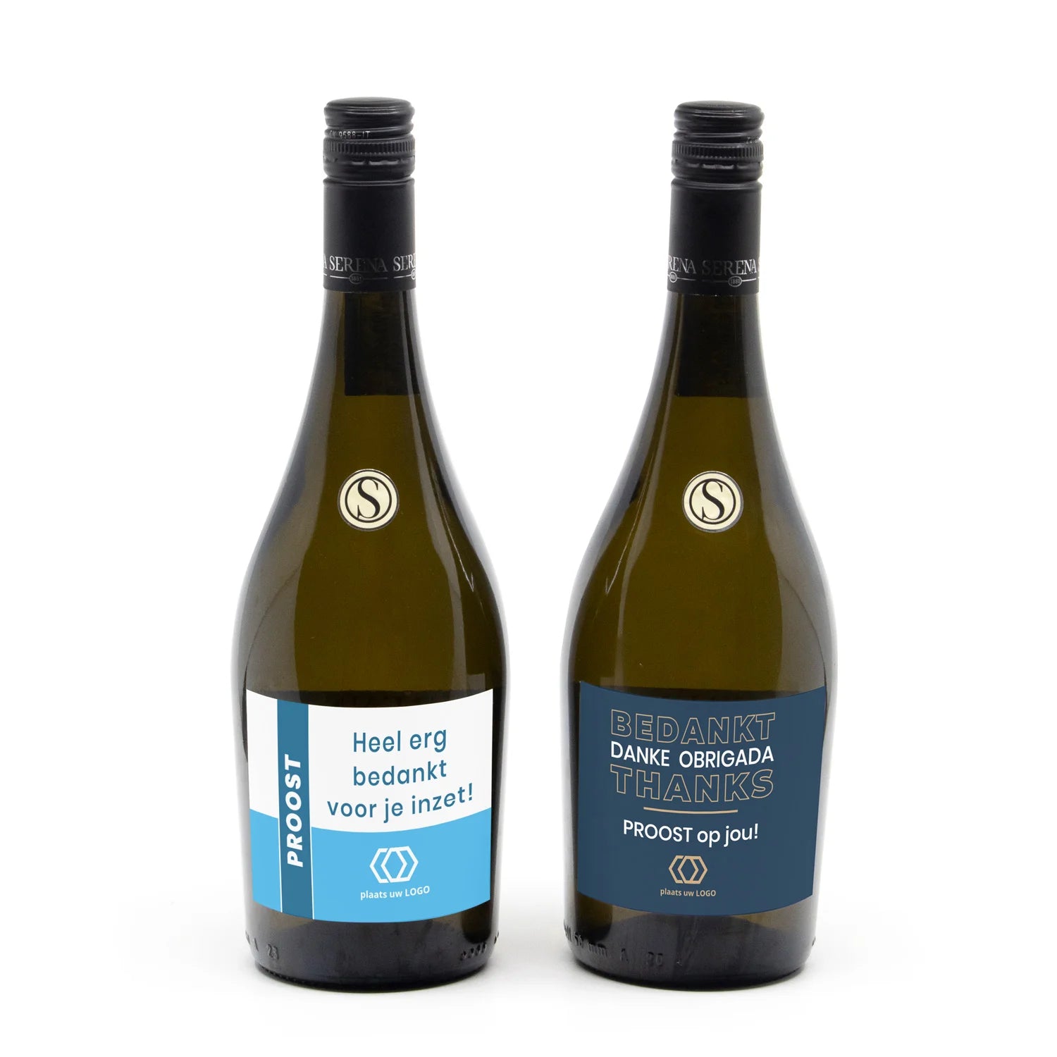 Fles Prosecco met eigen logo op etiket - Zakelijk - Bedankjes.nl