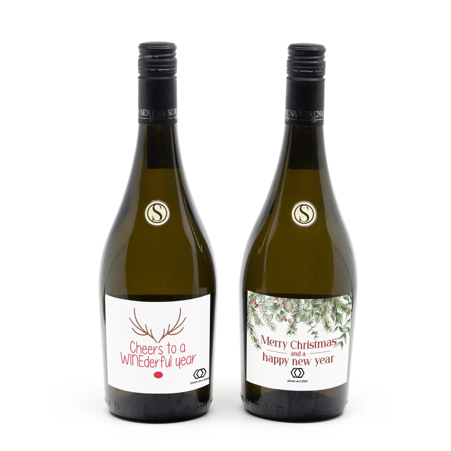 Fles Prosecco met eigen logo op etiket - Kerst - Bedankjes.nl
