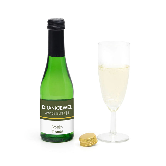Flesje alcoholvrije prosecco met eigen etiket - Collega Flesje alcoholvrije prosecco met eigen etiket - Collega