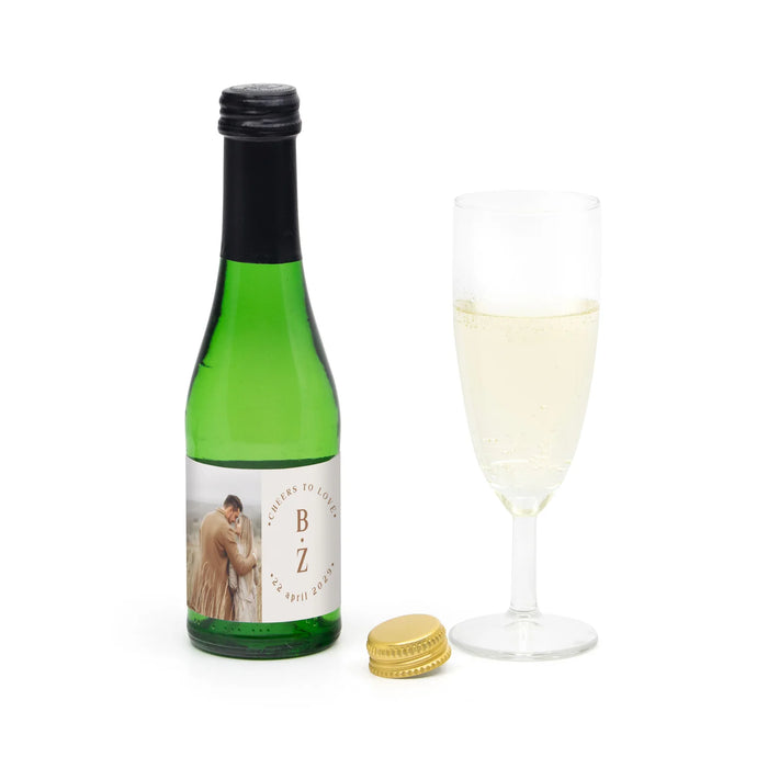Flesje alcoholvrije prosecco met eigen etiket -Trouwen Flesje alcoholvrije prosecco met eigen etiket -Trouwen