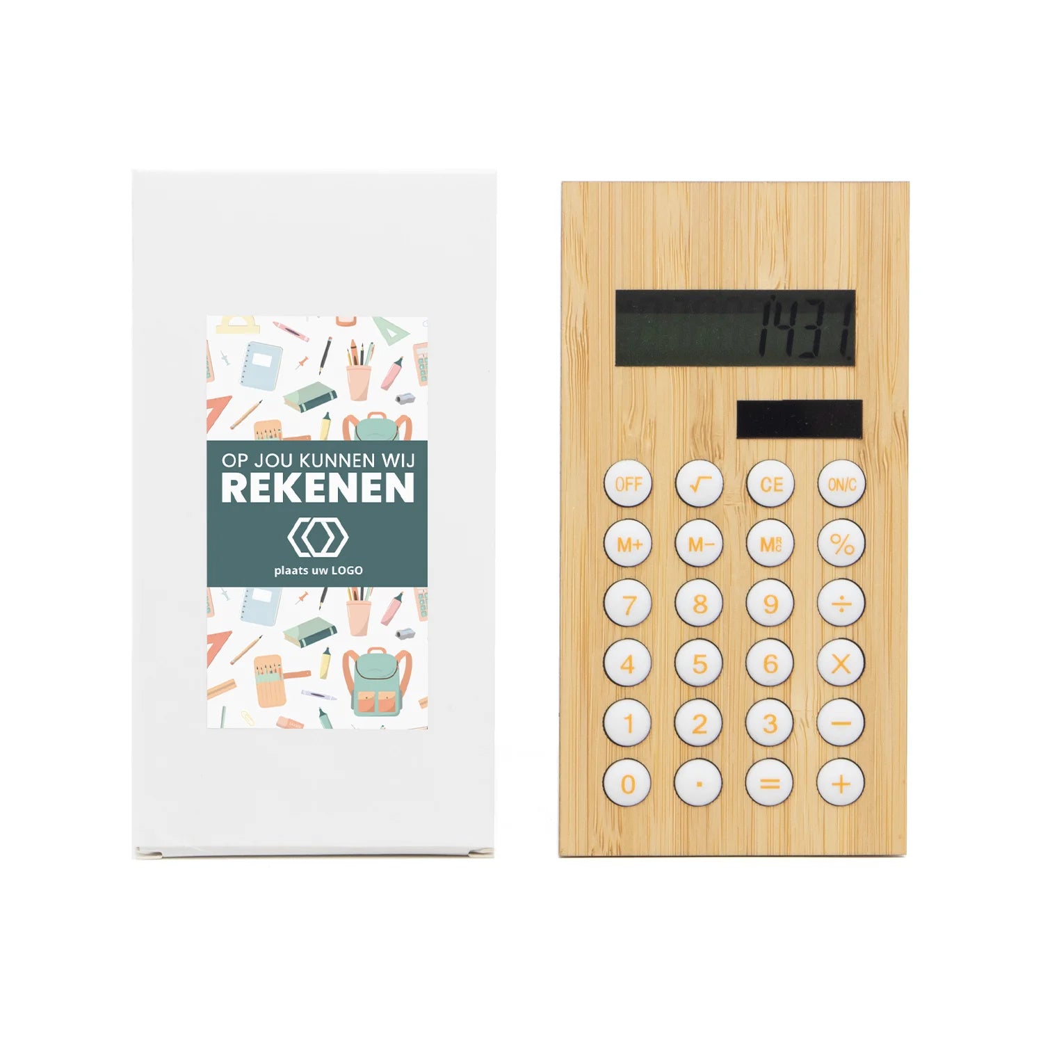 Rekenmachine met eigen etiket - Leraar - Bedankjes.nl