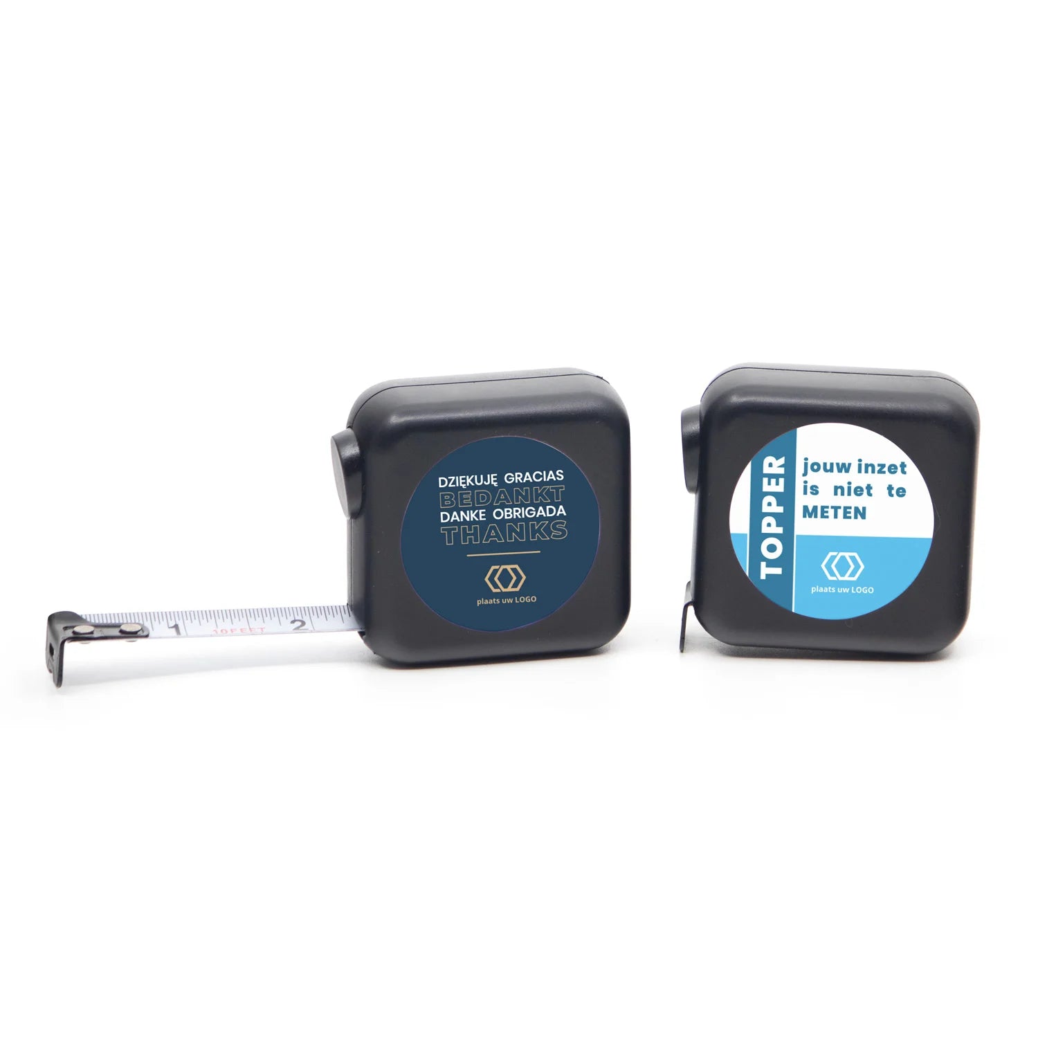 Vierkante rolmaat 3 meter met logo - Zakelijk - Bedankjes.nl