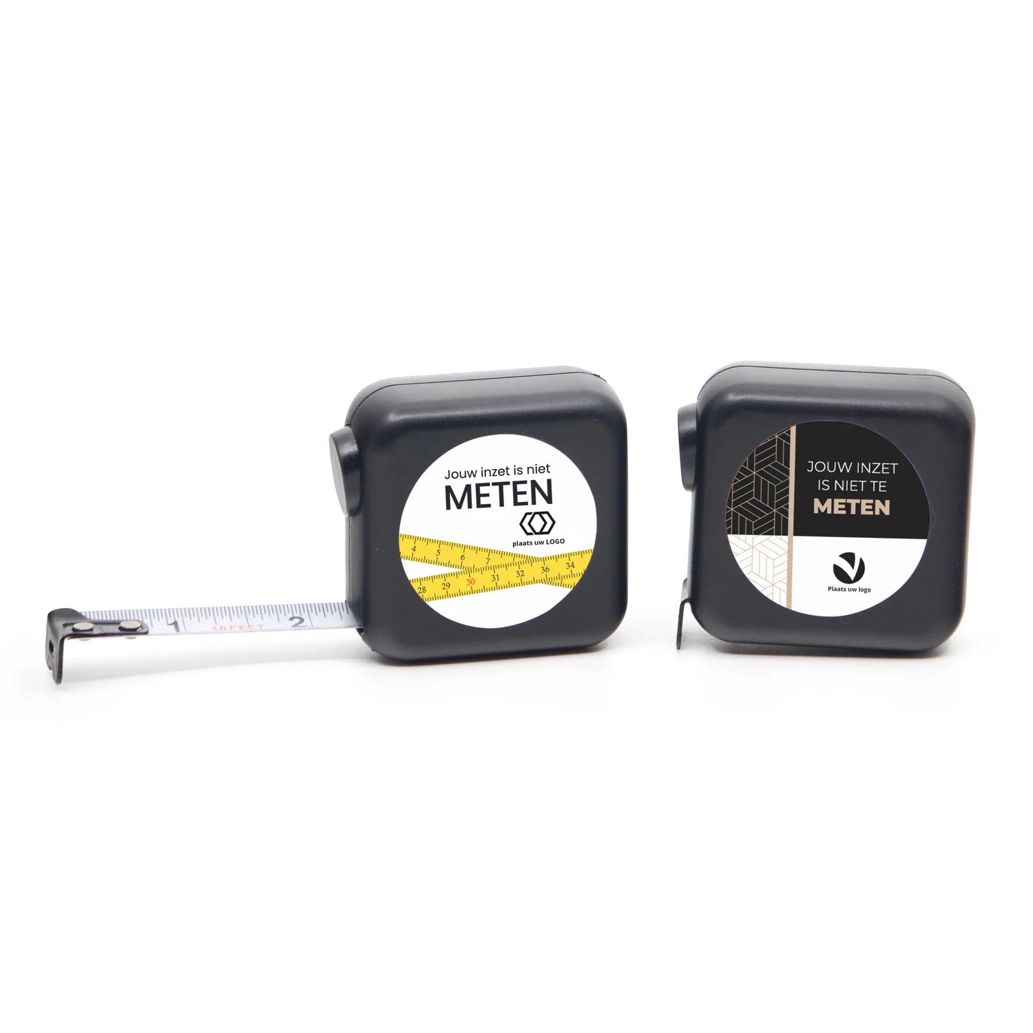 Vierkante rolmaat 3 meter met eigen etiket - Zakelijk - Bedankjes.nl