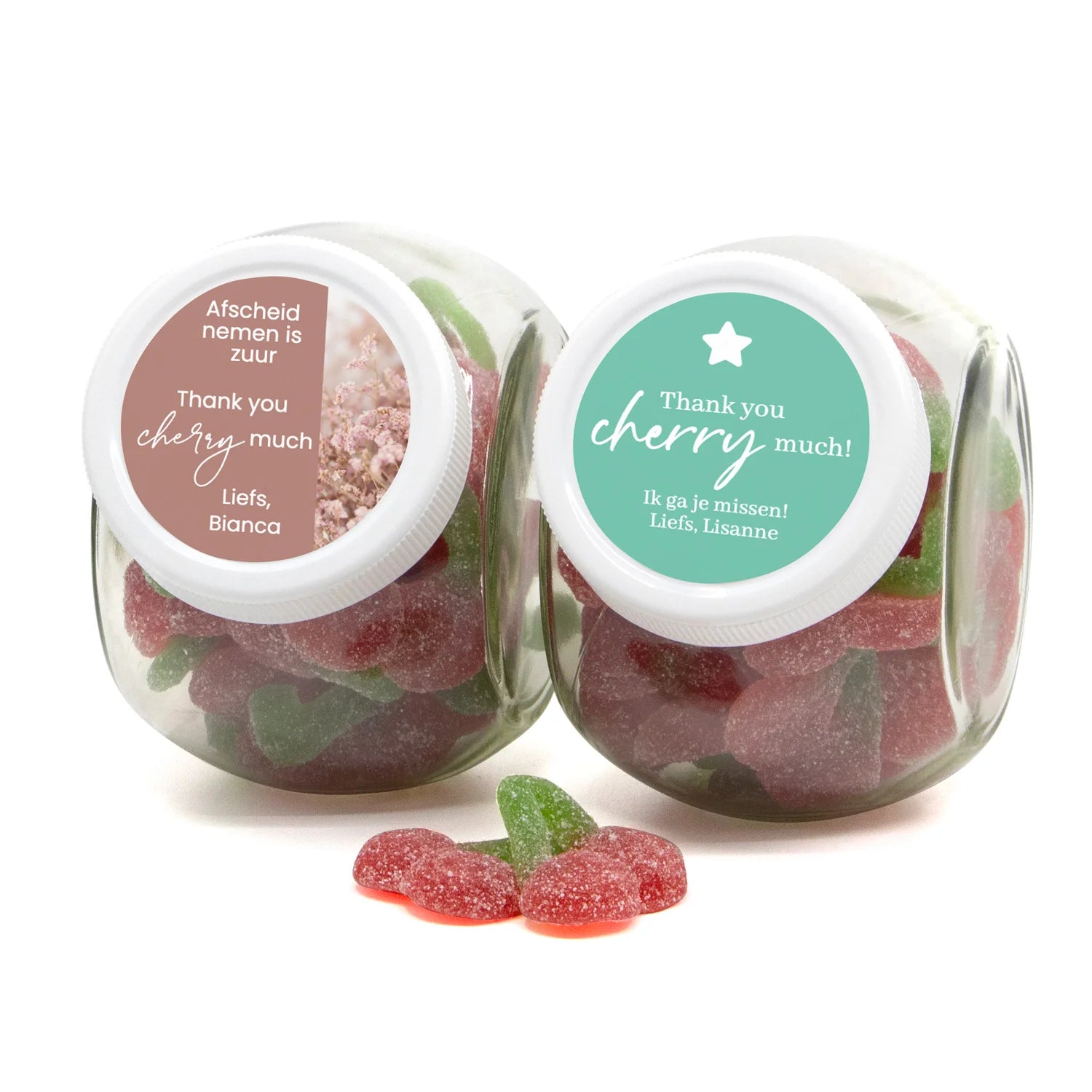 Thank you Cherry Much snoeppot 0,4L - Afscheid Collega - Bedankjes.nl