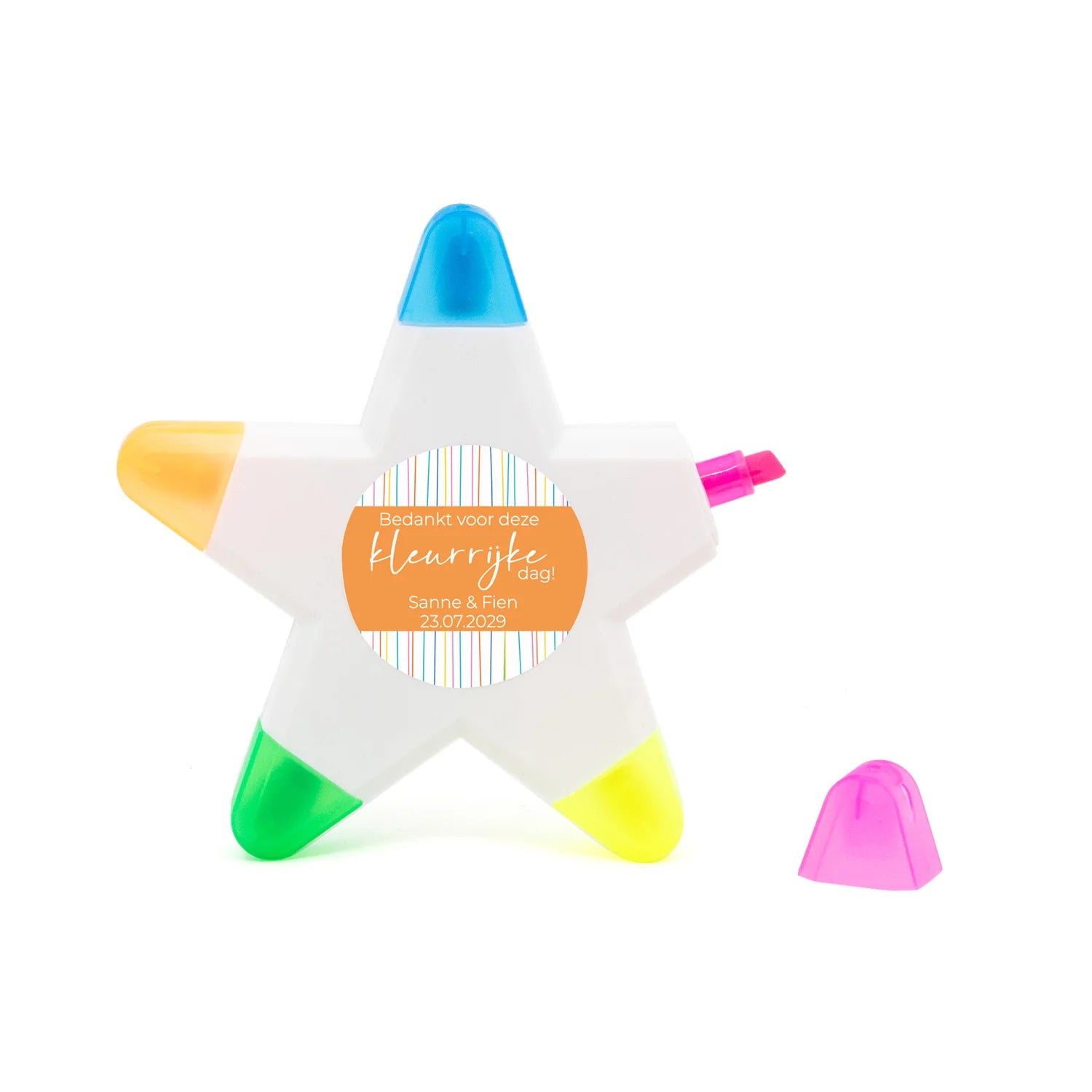 Highlight ster met eigen etiket - Trouwen - Bedankjes.nl