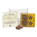 Doosje met chocolade kerststerren in blister 4 - Kerst - Bedankjes.nl