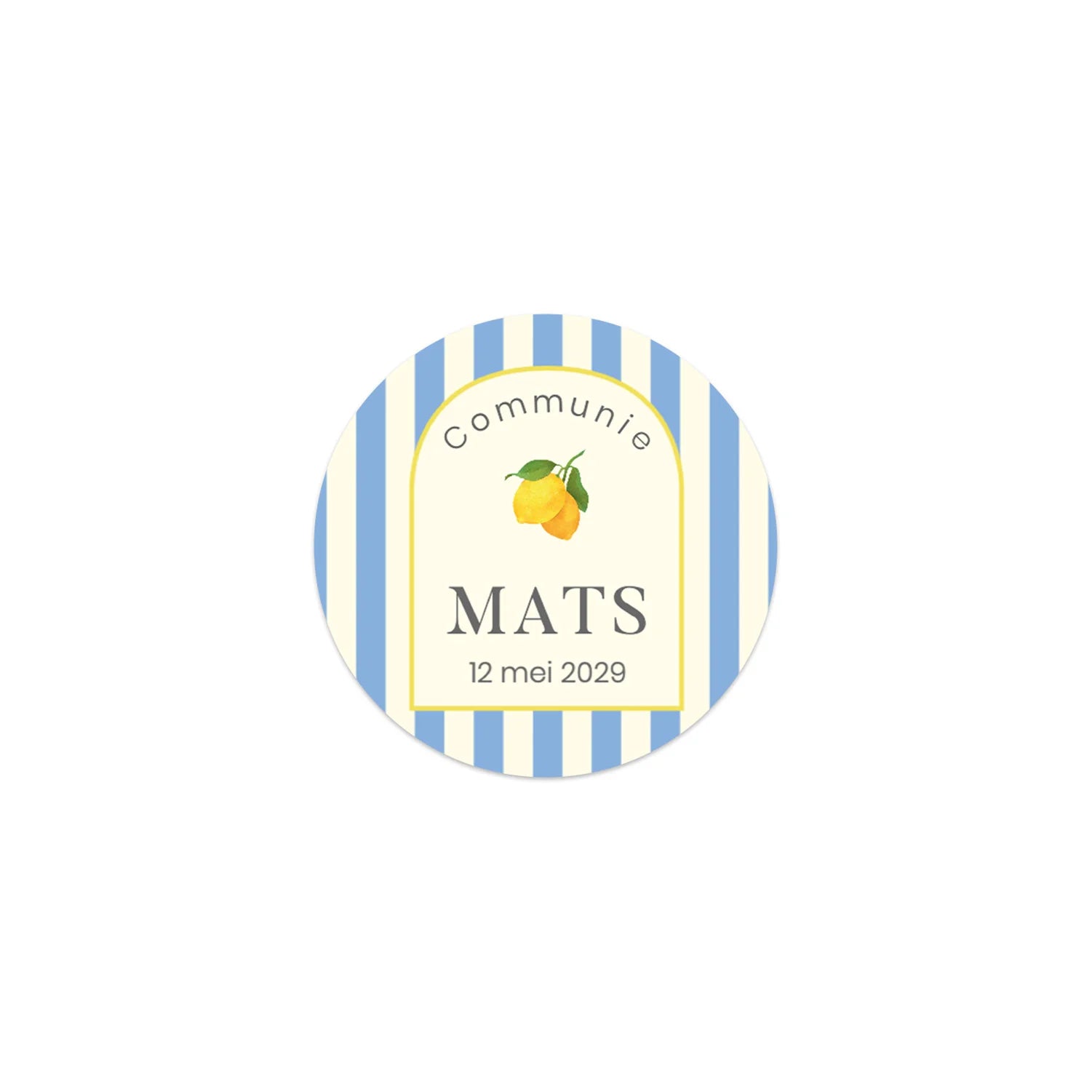 Stickers 30 stuks (3,5cm) - Communie jongens