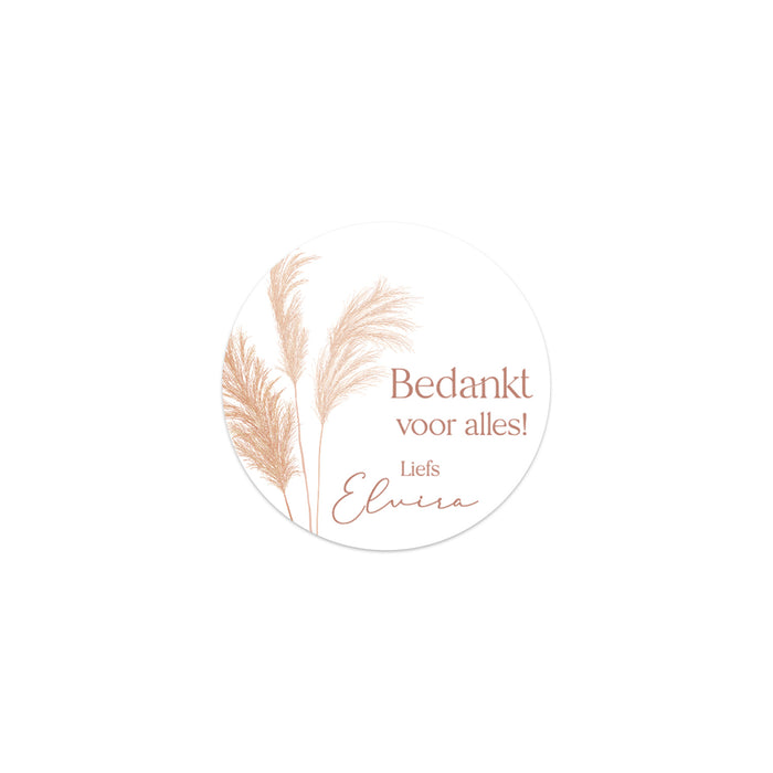 Persoonlijke stickers 30 stuks (3,5cm) - Bedankt Persoonlijke stickers 30 stuks (3,5cm) - Bedankt