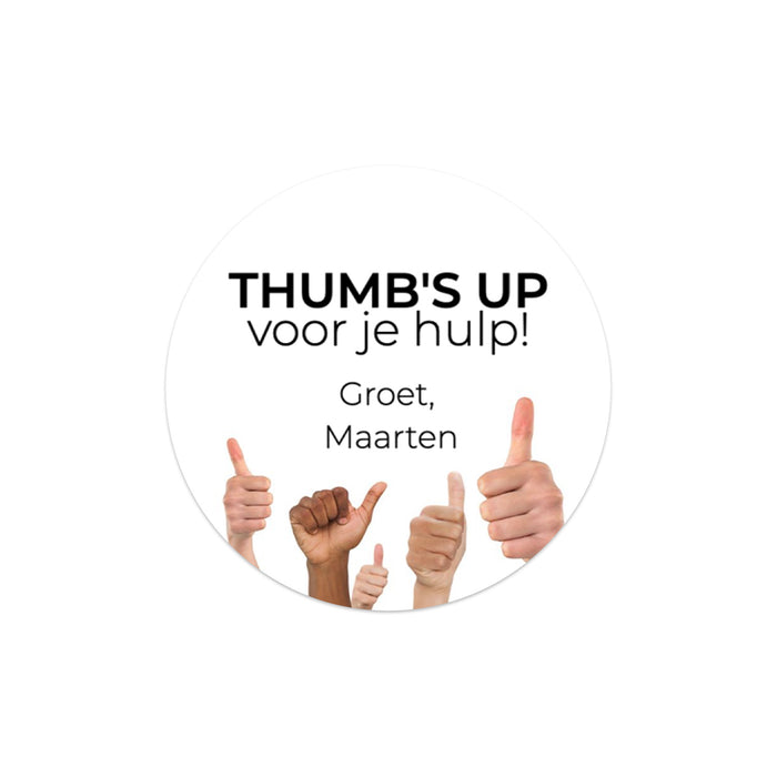 Persoonlijke stickers 24 stuks (4cm)- Bedankt Persoonlijke stickers 24 stuks (4cm)- Bedankt