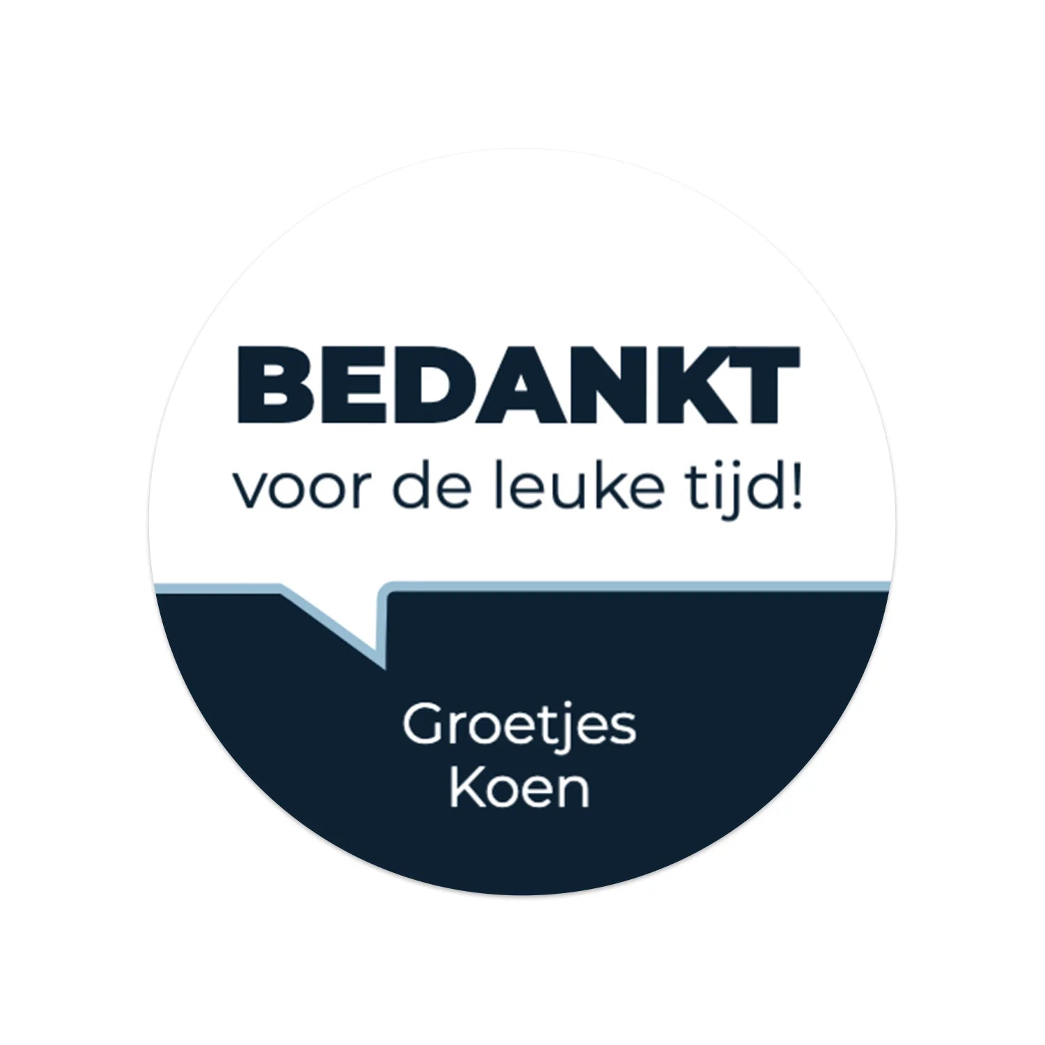 Persoonlijke stickers 18 stuks (5cm) - Collega - Bedankjes.nl