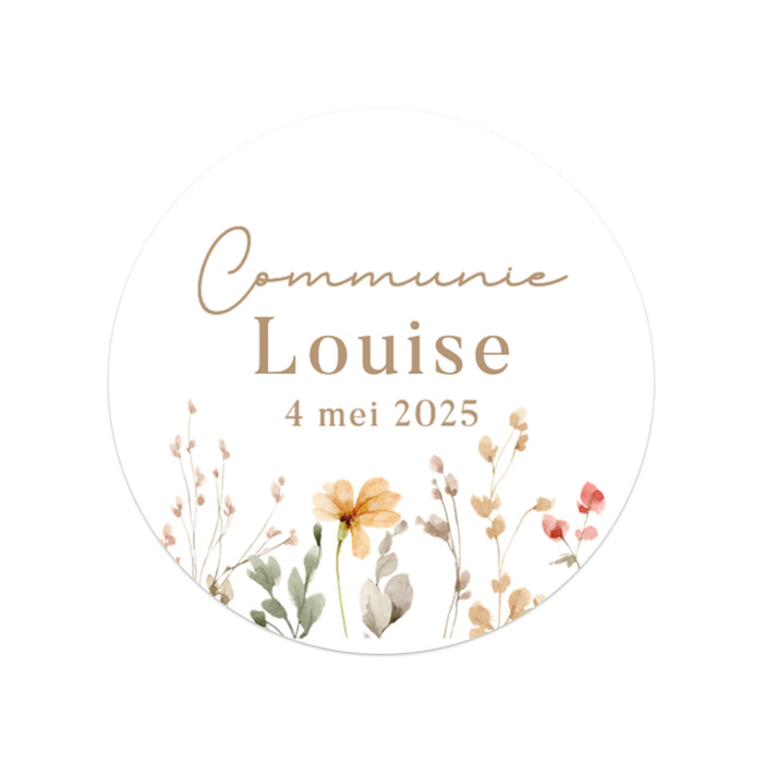Stickers 18 stuks (5cm) - Communie meisjes Stickers 18 stuks (5cm) - Communie meisjes