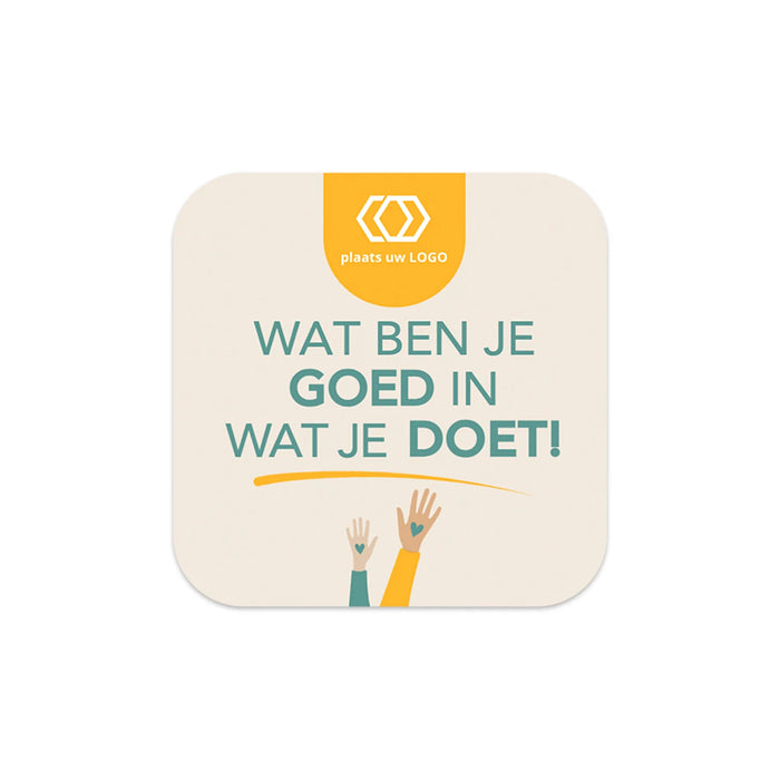 Persoonlijke vierkante stickers 15 stuks (5 x 5cm) - Zakelijk Persoonlijke vierkante stickers 15 stuks (5 x 5cm) - Zakelijk