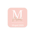 Stickers 15 stuks (5 x 5cm) - Geboorte meisjes