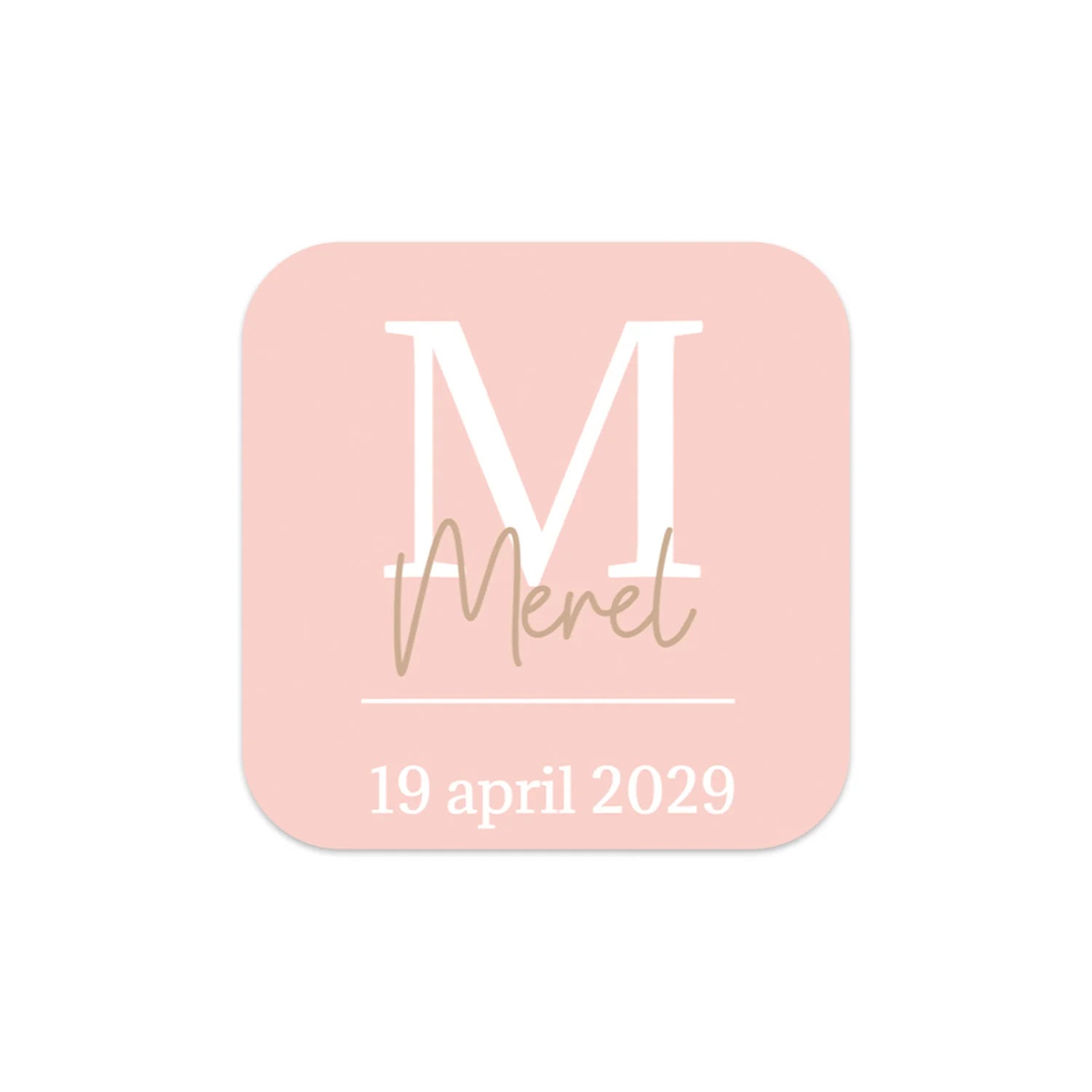 Stickers 15 stuks (5 x 5cm) - Geboorte meisjes