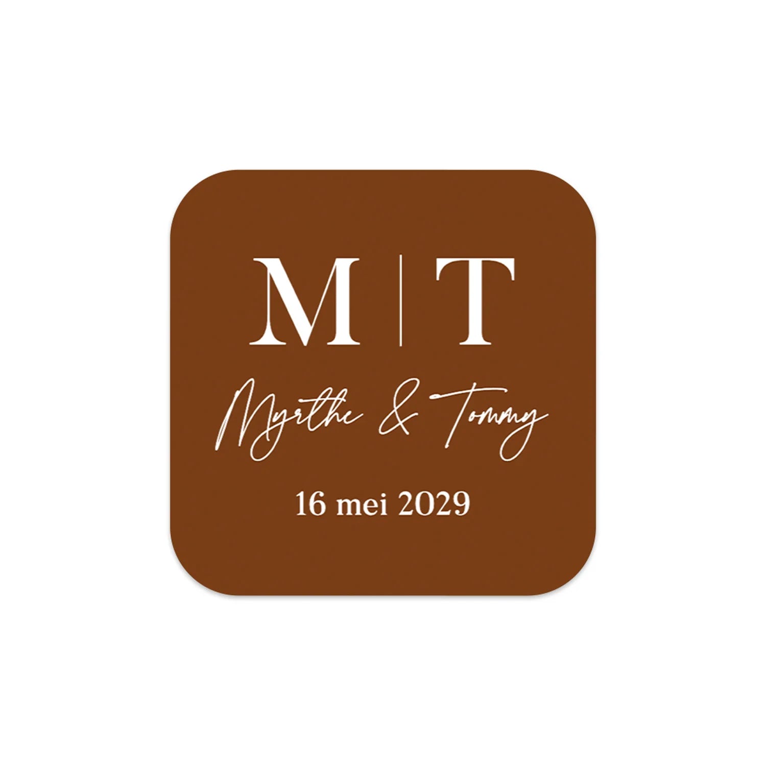 Persoonlijke sticker met eigen ontwerp (5x5 cm